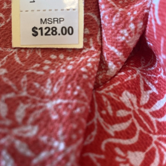 NWT Max Studio Peach& Cream Maxi Dress, see measurements in photos below. - Picture 11 of 11